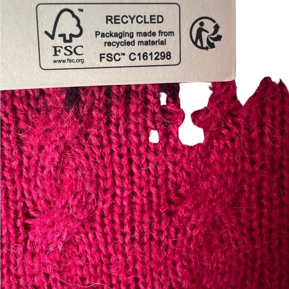 NWT Scotch + Soda Amsterdam Red Cable Knit Pullover Sweater Large - Picture 4 of 7